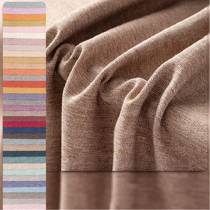 Tkanina zasłonowa ze sztucznego lnu. Liczne zalety